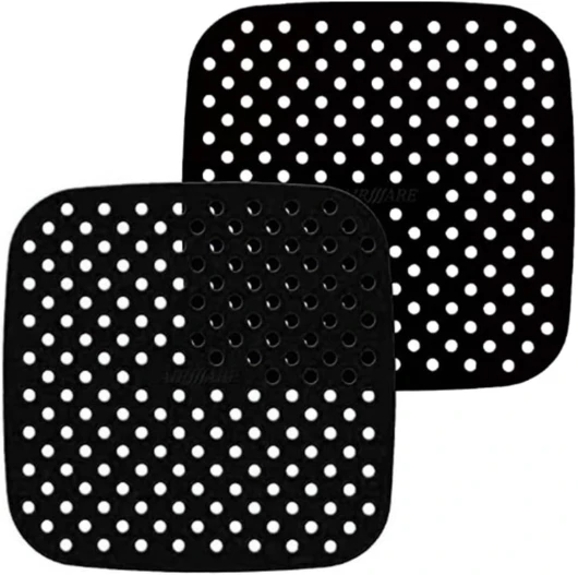 AEIOPRS 2 pcs Tapis pour friteuse en silicone pour friteuse à air réutilisable et antiadhésif Accessoires pour friteuse à air