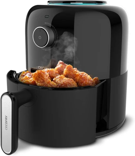 Friteuse sans Huile Cecofry Compact 2500Touch - 900 W, Diététique, Numerique et Compacte, 1,9 L de Capacité, Thermostat, Temps ajustable, Technologie PerfectCook, Fonction Four Contrôle mécanique