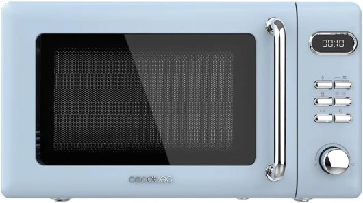 Micro-Ondes Digital avec Grill Proclean 5110 Retro Bleu - 20 L, 700 W en 5 niveaux, minuterie jusqu'à 60 min, 8 programmes et mode dégivrage, design vintage en bleu Bleu Digitale - Grill