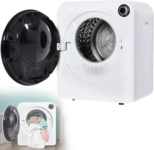 Qiang Seche Linge Mini Sèche Linge Séchage à évacuation Compact 830w 3kg avec Triple Filtre pour Différents Modes De Séchage,Peut être Monté Au Mur,pour Appartements,Maison,Dortoir