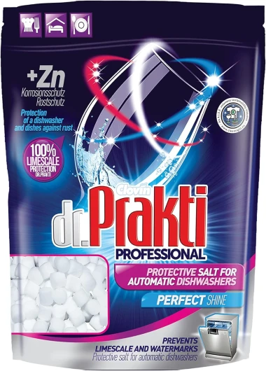 Dr.Prakti Sel Regénérant en Mini Tablettes pour Lave-Vaisselle, adoucit l'eau et prévient efficacement le calcaire dans le lave-vaisselle et sur la vaisselle, doypack 1,5 kg 1 unité (Lot de 1)