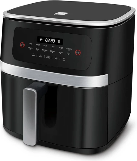 Airfryer 7L, friteuse à air XXL sans huile avec écran tactile, friteuse avec affichage numérique, 1800 W, mode shake, minuterie, livre de recettes, température maximale 200°c