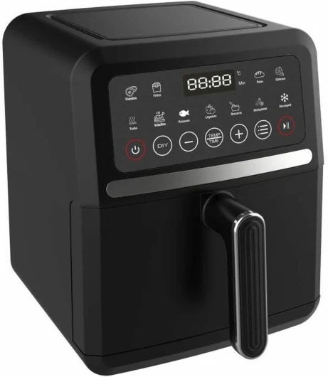 8725 Crousty Light, Friteuse sans huile, Air Fryer, Sans PFAS, 11 programmes pré-définis, 5 litres pour 4 personnes, 1500 W, Noir