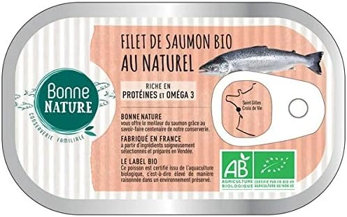 Bonne Nature - Filet De Saumon Bio Au Naturel 125G - Unité