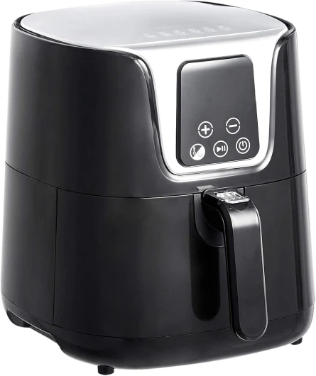 Friteuse sans Huile compacte, numérique et multifonctionnelle air fryer, 4 litres, Noir / Chromé 4L