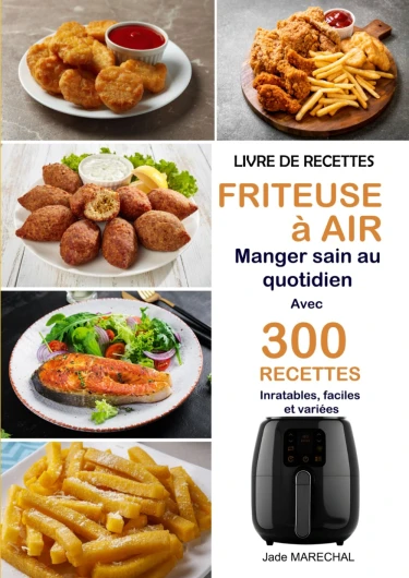 Livre de recettes Friteuse à air: Manger sain au quotidien avec 300 Recettes inratables, faciles et variées