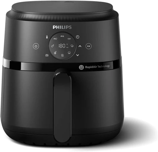 Philips Airfryer série 2000 4.2L -Puissance 1500W, Technologie RapidAir, Écran tactile digital, 13 options de cuisson, 9 fonctions préréglées, Jusqu'à 90% de matières grasses en moins, Noir (NA229/00) 4.2 litres (2-3 Personnes) Noir